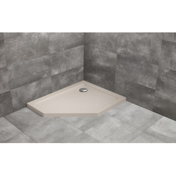 П ятикутний душевий піддон лівий Radaway Doros PT E 100x80cm - stone kaszmirowy