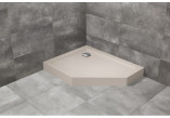 П ятикутний душевий піддон лівий з корпусом Radaway Doros PT E Compact 100x80cm білий