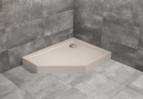 П ятикутний душевий піддон лівий з корпусом Radaway Doros PT E Compact 100x80cm - stone kaszmirowy