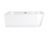 Ванна вільностоячий кутова Corsan Intero Slim (zwężona do krawędzi ванни) 150 x 75 cm, установка lewostronny, клапан klik-klak хром