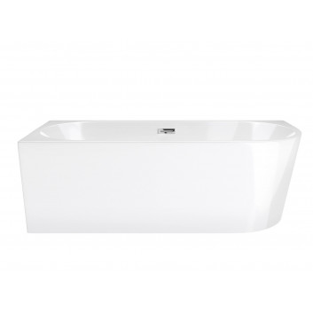 Кутова ванна вільностоячий Corsan Intero 150 x 74,5 cm біла, установка prawostronny, клапан klik-klak хром