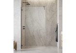 Двері розсувні walk-in Radaway Furo, праве, з стінкою, 160x200cm, скло прозоре, profil хром