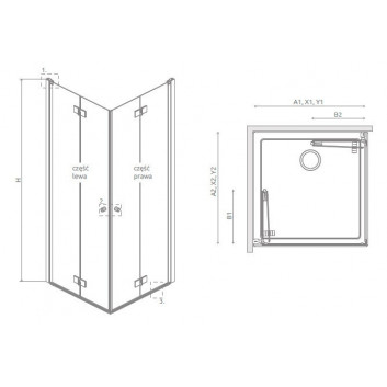 Душова кабіна Radaway Modo X I 120, przejrzysta, 1180x2000mm