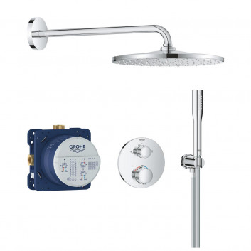 Душовий комплект Grohe Rainshower Cosmopolitan 210, прихований, змішувач термостатичний, хром