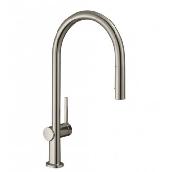 Одноважільний кухонний змішувач 160, металова висувний злив, 2jet, sBox, Hansgrohe Zesis M33 - Чорний Матовий
