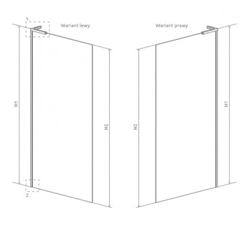 Ширма для ванни Radaway Modo SL Black PNJ II 70 правий, скло прозоре, profil чорний