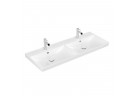 Меблевий умивальник подвійна Villeroy & Boch Avento прямокутна 120x47 cm, z переливом, з покриттям CeramicPlus - білий глянець
