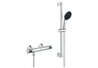 Змішувач душовий з термостатом Grohe Precision Flow, на стінку, з комплектом для душа - хром