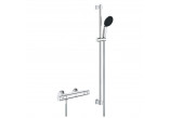 Змішувач душовий з термостатом Grohe Precision Flow, на стінку, з комплектом для душа - хром