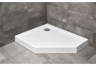 П ятикутний душевий піддон Radaway Doros PT E Compact, 90x80 cm, лівий, акрильний - білий