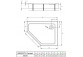 П ятикутний душевий піддон Radaway Doros PT E Compact, 90x80 cm, лівий, акрильний - білий