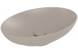 Умивальник на стільницю Villeroy & Boch Loop & Friends, 56x38cm, овальна, z переливом, Stone White CeramicPlus