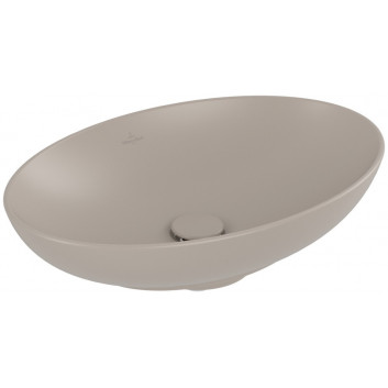 Умивальник на стільницю Villeroy & Boch Loop & Friends, 56x38cm, овальна, z переливом, Stone White CeramicPlus