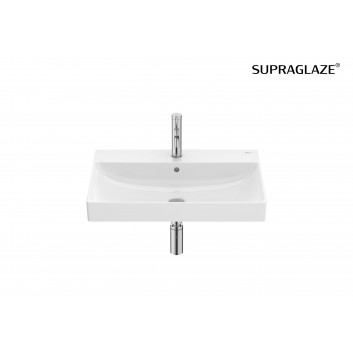 Малий умивальник настінний Roca Ona 65x46 cm FINECERAMIC® - біла