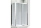 Двері розсувні Novellini Lunes 2P 102-108 cm, срібний профіль, прозоре скло