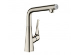 Кухонний змішувач Hansgrohe Talis M54, одноважільний 210, висувний злив, 2jet - благородна сталь finish