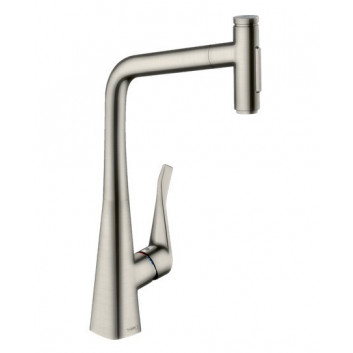 Кухонний змішувач Hansgrohe Metris Select M71, одноважільний 320, 1jet - благородна сталь finish