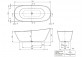 Ванна вільностоячий Villeroy&Boch Theano, 175x75cm, Quaryl - weiss alpin