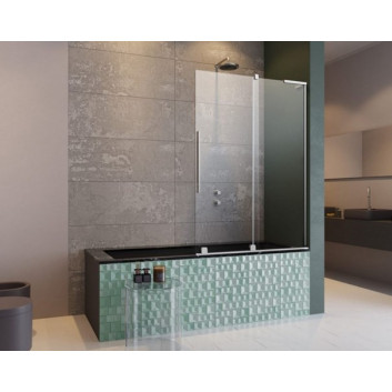 Ширма для ванни Radaway Furo SL PND II 100, лівий, скло прозоре, 100x150cm, przesuwny, profil хром