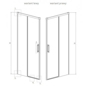 Двері душові розсувні Radaway Idea Black DWJ 100 Ліве 98.7-101.2x200.5cm, profil чорний, скло прозоре- sanitbuy.pl