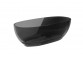 Ванна вільностоячий Besco Xara 160x75 cm овальна Carbon Grey, maskownica чорний matt