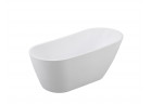 Ванна вільностоячий Besco Melody 150x80 cm овальна біла, maskownica syfonu z переливом біла