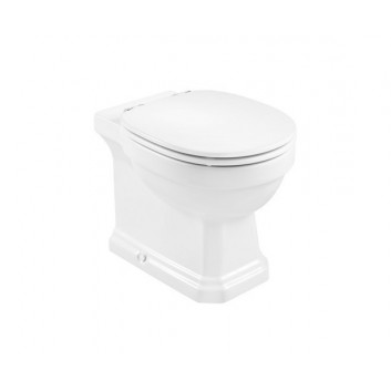 Раковина WC Roca Carmen Rimless do kompaktu 67x37cm злив подвійний, Superglaze, білий