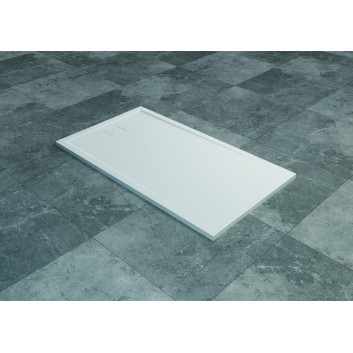 Піддон з конгломерату SanSwiss Livada W20AS прямокутний 110x80 cm - білий