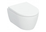 Раковина WC навісна Geberit iCon 53x36 cm, bez kołnierza, spłukiwanie wirowe з сидінням з мікроліфтом - біла