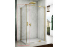 Стінка душові Ronal Cadura CAT1 (установка 90º przy magnesie), 75x200 cm - скло прозорі, profil золотий