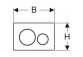 Кнопка uruchamiający do WC Geberit Sigma 20 чорний/хром блискучий/чорний, 2 zakresy- sanitbuy.pl