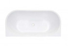 Ванна пристінна Besco Vica New, 170x80 cm, акрилова, біла + klik-klak білий z переливом slim 