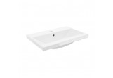 Меблевий умивальник Defra Go 60, прямокутна 61x41 cm, з отвором na baterie, z переливом - біла