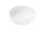 Умивальник на стільницю okrągłaCorsan 400x400x160mm з пробкою klik-klak хром, біла