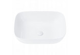 Умивальник на стільницю Corsan Mono прямокутна 46x32x14 cm з пробкою klik-klak білийm