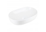 Умивальник на стільницю Corsan Olvena овальна 60x40x15 cm з пробкою klik-klak білийm