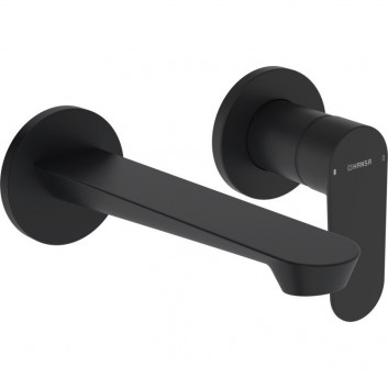 Змішувач для умивальника HansaGenesis, element на стіну, кран 20,3 cm - хром