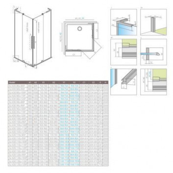 Кабіна Radaway Furo SL KDD 80, profil хром глянець, скло прозоре, частина ліва