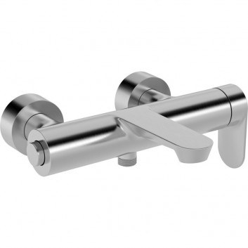 Змішувач ванно-душовий HansaGenesis, одноважільний, настінний монтаж - чорний мат.