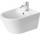 Bidet керамічний Duravit D-Code 54x36 cm, підвісний з полицею, з отвором для змішувача - білий
