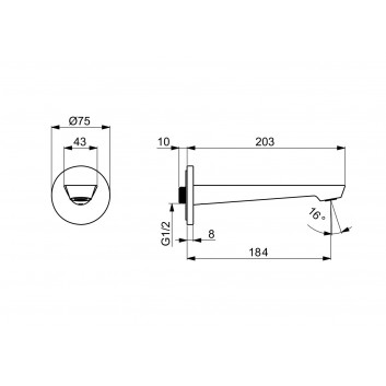 Змішувач для біде HansaGenesis, підлогова, одноважільний - хром