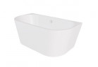 Ванна пристінна Besco Vica New, 170x80 cm, акрилова, біла + сифон хром z napełnieniem przez переливання