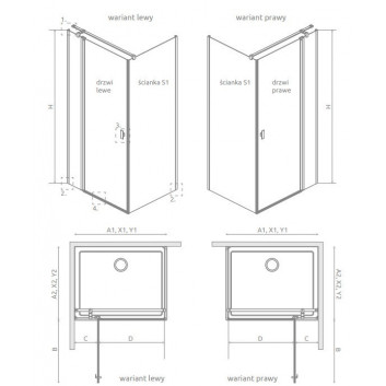 Душова кабіна Radaway Modo X I 120, przejrzysta, 1180x2000mm
