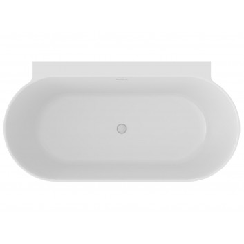 Ванна вільностоячий do ściany Ravak Freedom Wall II Tec, акрилова,170x87 cm - біла, ширма odpływu біла