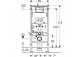 Стелаж прихований Geberit Duofix Basic do WC wiszącego, UP100 ze wspornikami