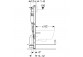 Стелаж прихований Geberit Duofix Basic do WC wiszącego, UP100 ze wspornikami