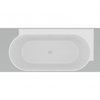 Ванна вільностоячий do ściany Ravak Freedom Wall II Tec, акрилова,170x87 cm - біла, ширма odpływu біла