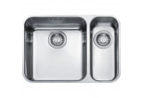 Zlewozmywak Largo LAX 160-36-16, podblatowy, półtorakomorowy (мала komora з правої stronie), 58x42 cm - благородна сталь