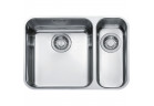 Zlewozmywak Largo LAX 160-36-16, podblatowy, półtorakomorowy (мала komora з правої stronie), 58x42 cm - благородна сталь