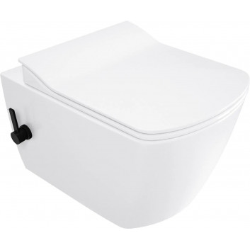 Раковина Wc з сидінням bezkołnierzową, Deante Round, біла